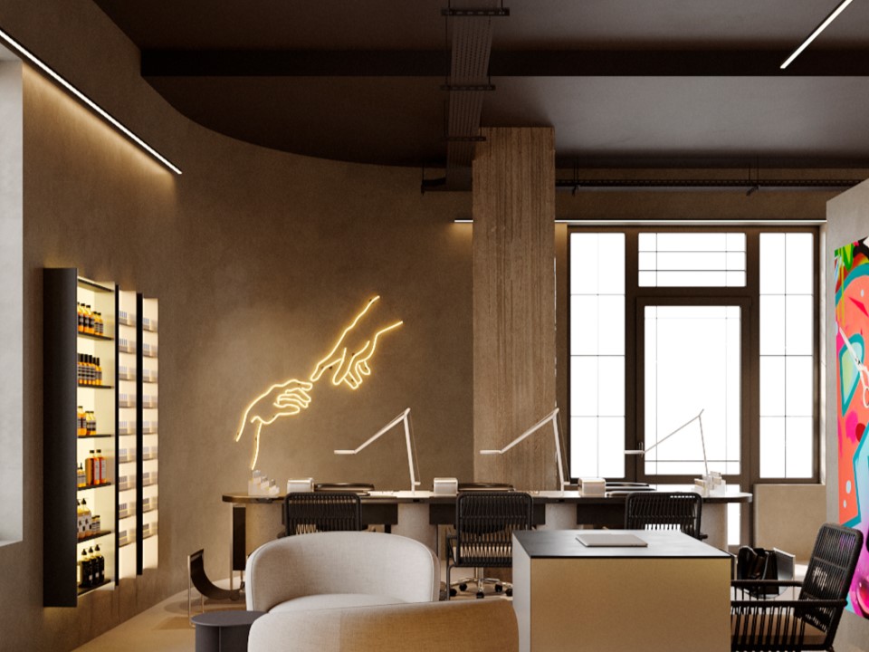 mysite-name beauty salon interior with styling stations